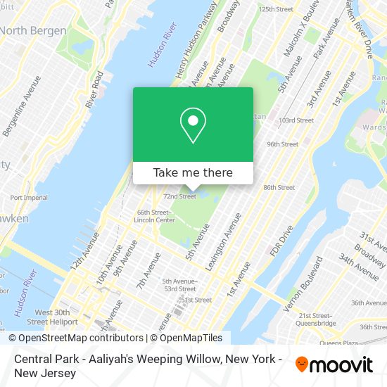 Central Park - Aaliyah's Weeping Willow map