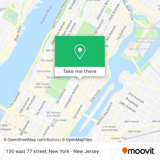 Mapa de 130 east 77 street