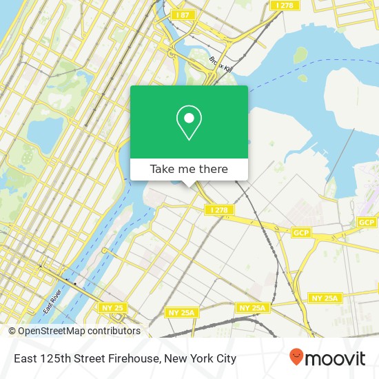 Mapa de East 125th Street Firehouse