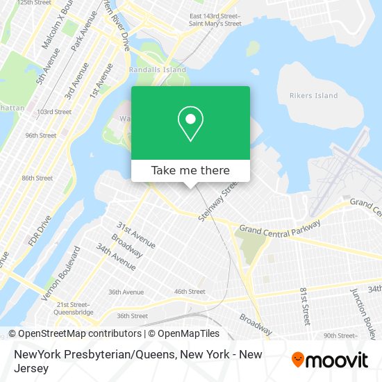 NewYork Presbyterian/Queens map