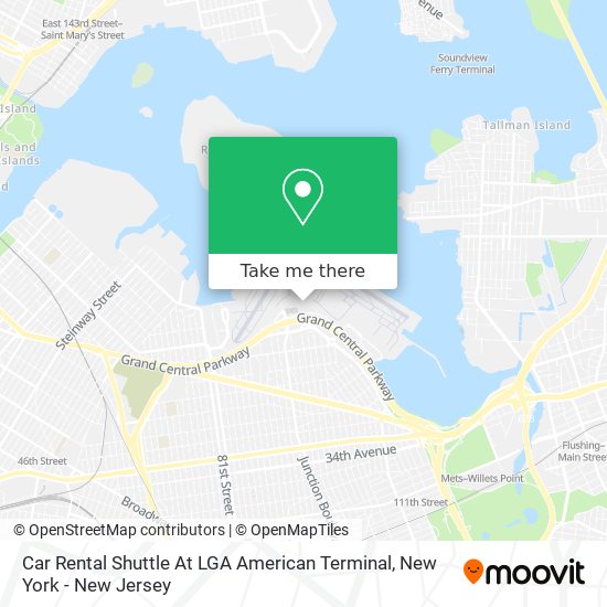 Mapa de Car Rental Shuttle At LGA American Terminal