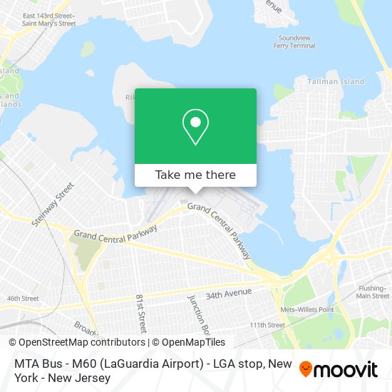 MTA Bus - M60 (LaGuardia Airport) - LGA stop map