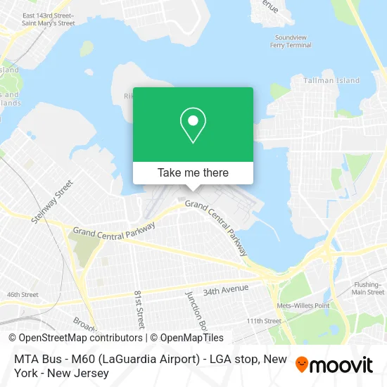 MTA Bus - M60 (LaGuardia Airport) - LGA stop map