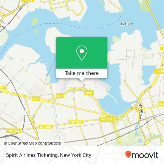 Mapa de Spirit Airlines Ticketing