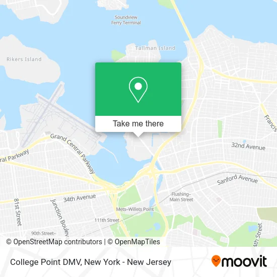 College Point DMV map