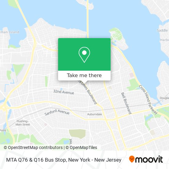 MTA Q76 & Q16 Bus Stop map