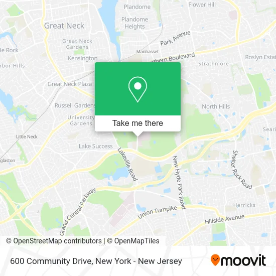 600 Community Drive map