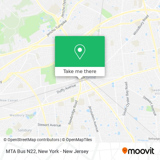 Mapa de MTA Bus N22