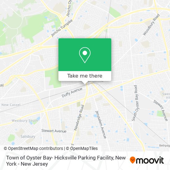 Town of Oyster Bay- Hicksville Parking Facility map
