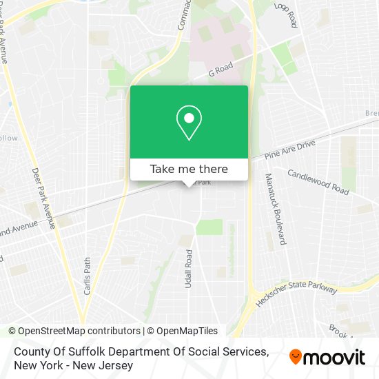 County Of Suffolk Department Of Social Services map