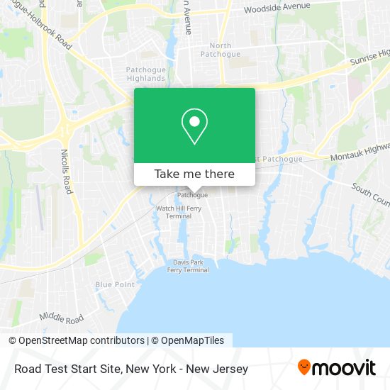 Road Test Start Site map