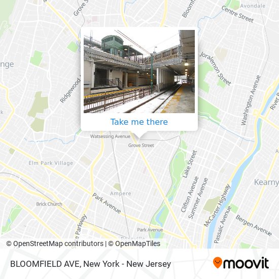 BLOOMFIELD AVE map