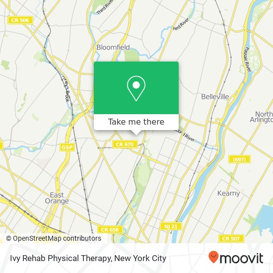 Mapa de Ivy Rehab Physical Therapy