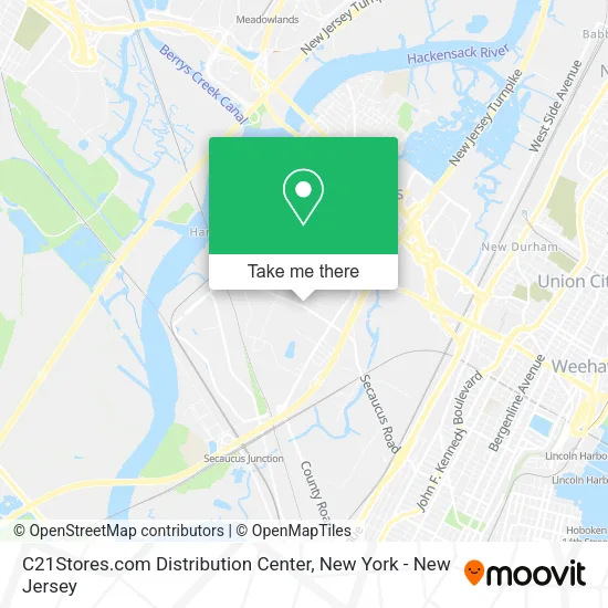 Mapa de C21Stores.com Distribution Center