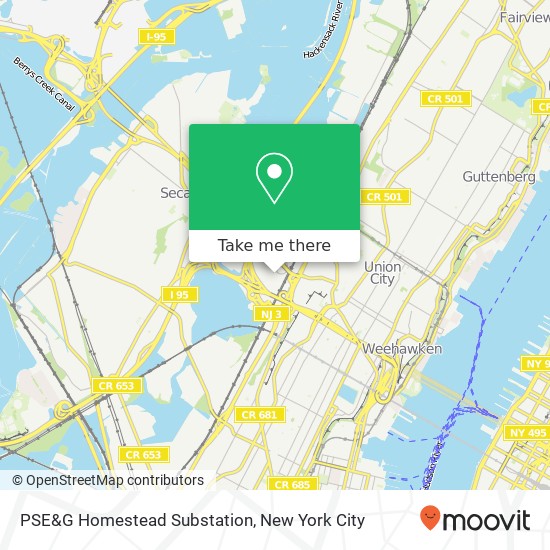 PSE&G Homestead Substation map