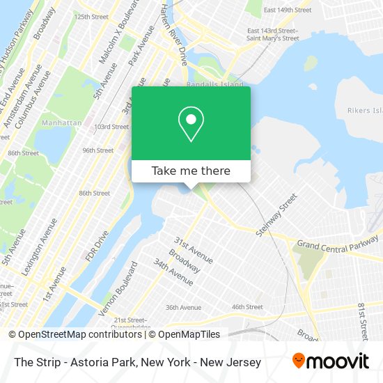 The Strip - Astoria Park map
