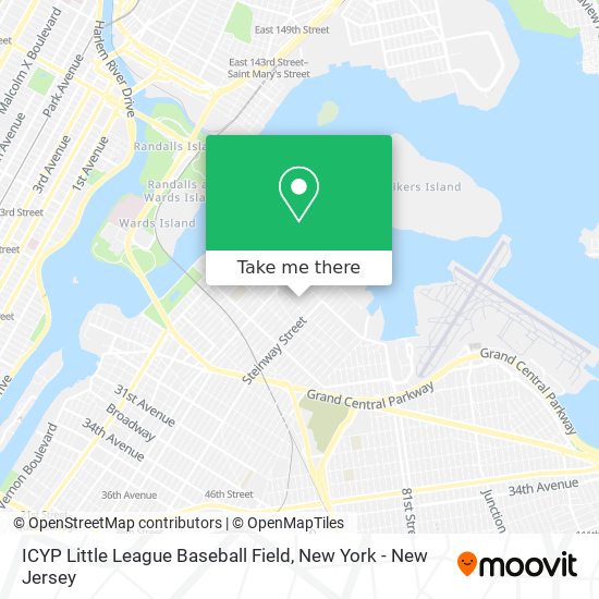 ICYP Little League Baseball Field map