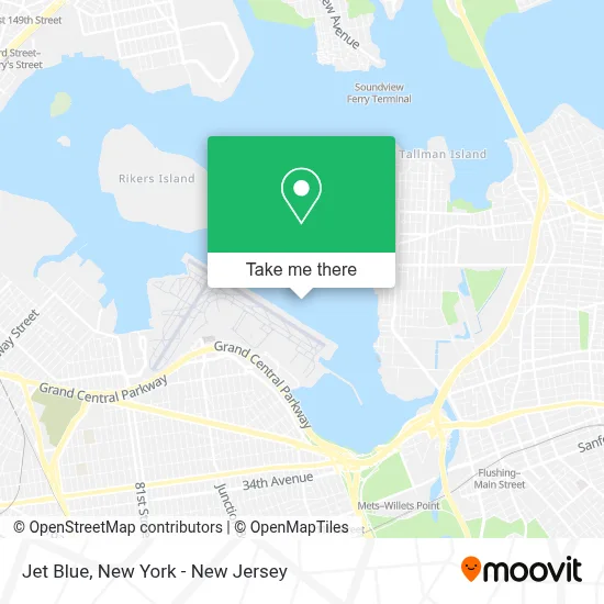 Jet Blue map