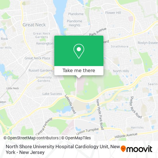 North Shore University Hospital Cardiology Unit map