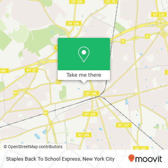 Staples Back To School Express map