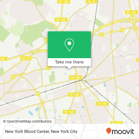 New York Blood Center map