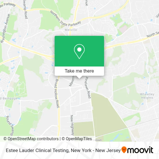 Estee Lauder Clinical Testing map