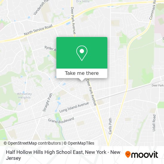 Half Hollow Hills High School East map