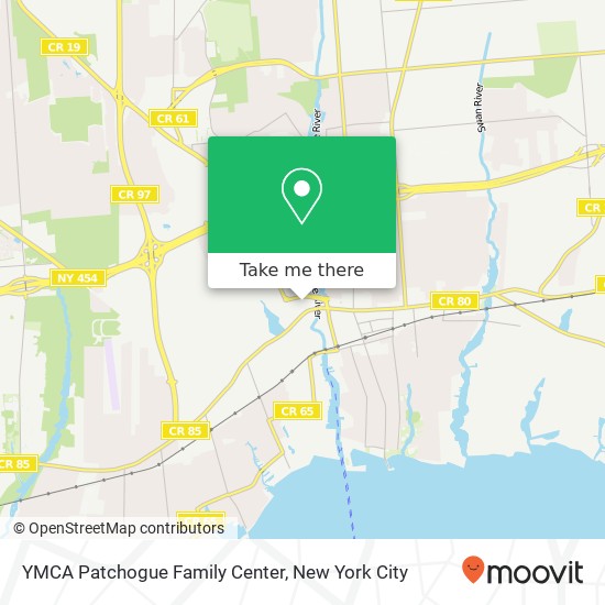 YMCA Patchogue Family Center map