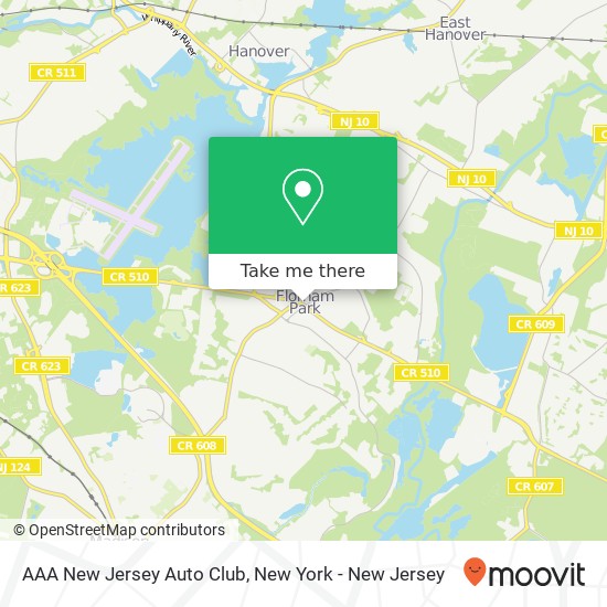 AAA New Jersey Auto Club map