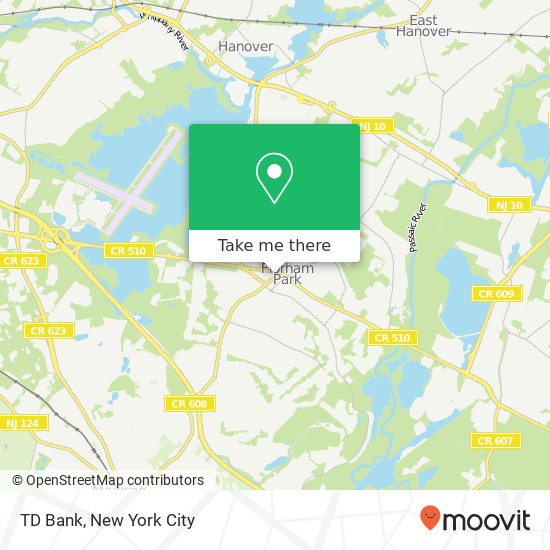 TD Bank map