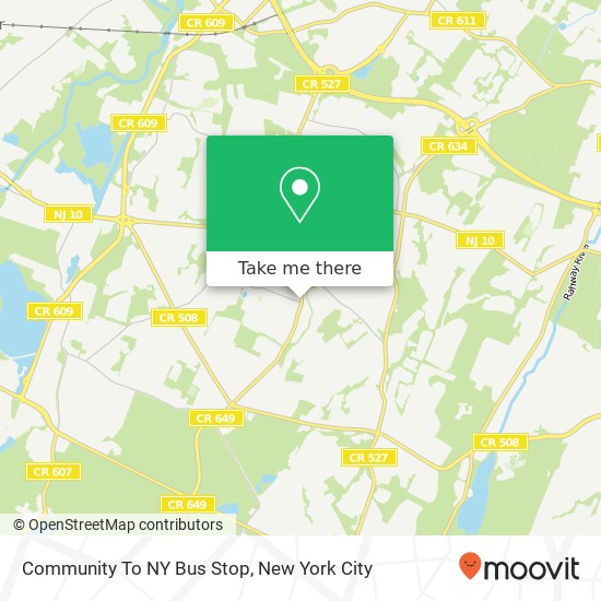 Mapa de Community To NY Bus Stop