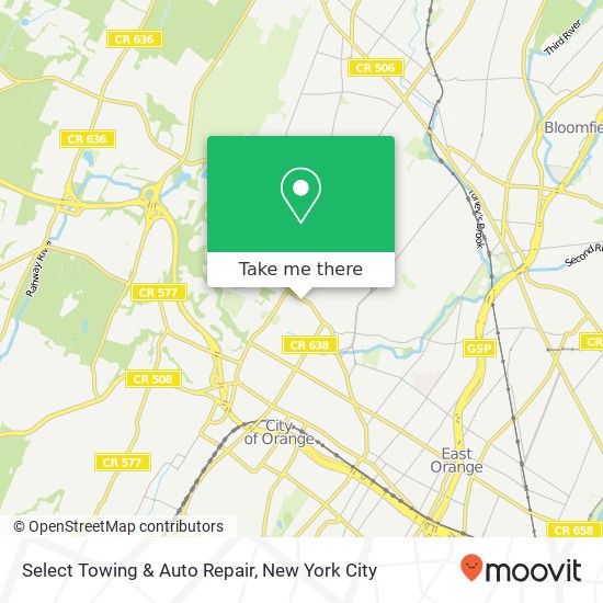 Mapa de Select Towing & Auto Repair