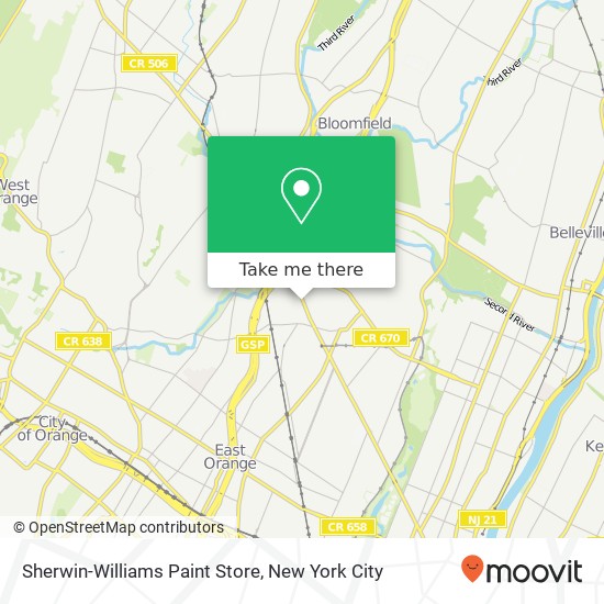 Mapa de Sherwin-Williams Paint Store