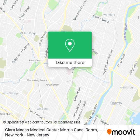 Clara Maass Medical Center Morris Canal Room map