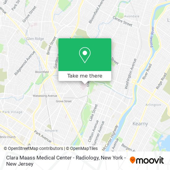 Clara Maass Medical Center - Radiology map