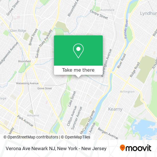 Mapa de Verona Ave Newark NJ