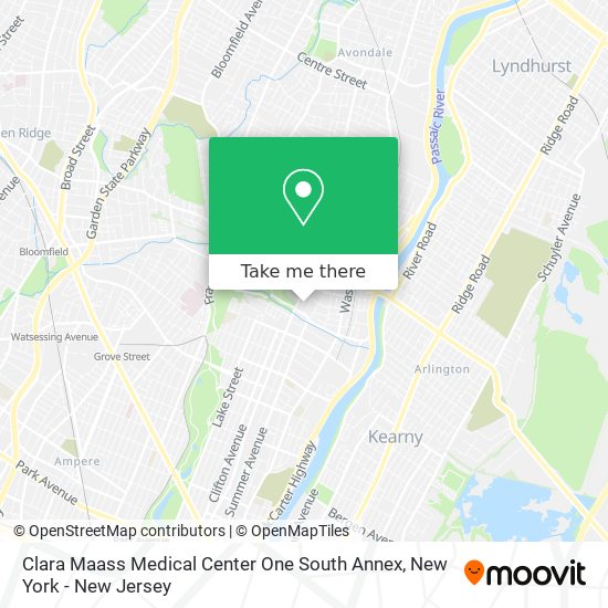 Mapa de Clara Maass Medical Center One South Annex