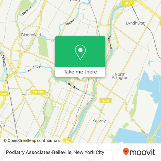 Podiatry Associates-Belleville map