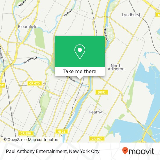 Paul Anthony Entertainment map