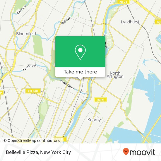 Mapa de Belleville Pizza