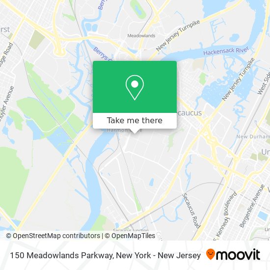 150 Meadowlands Parkway map