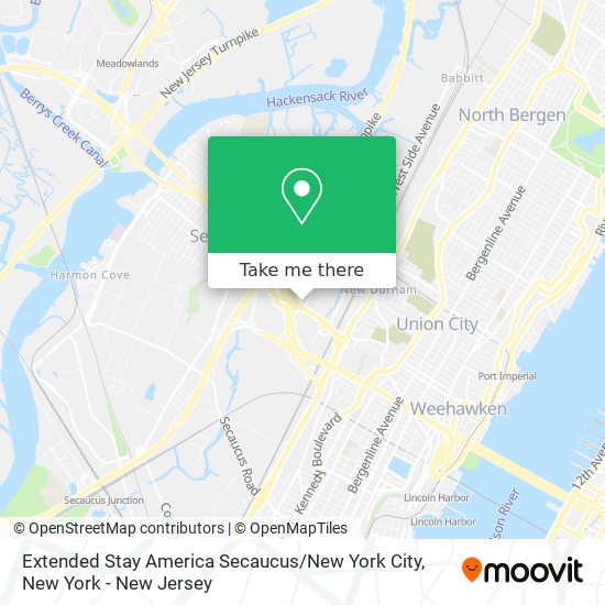 Extended Stay America Secaucus / New York City map