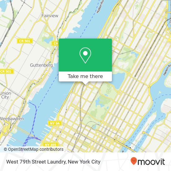Mapa de West 79th Street Laundry