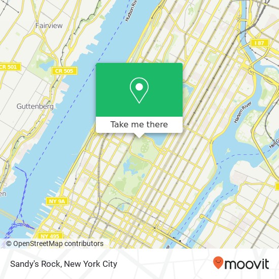 Sandy's Rock map
