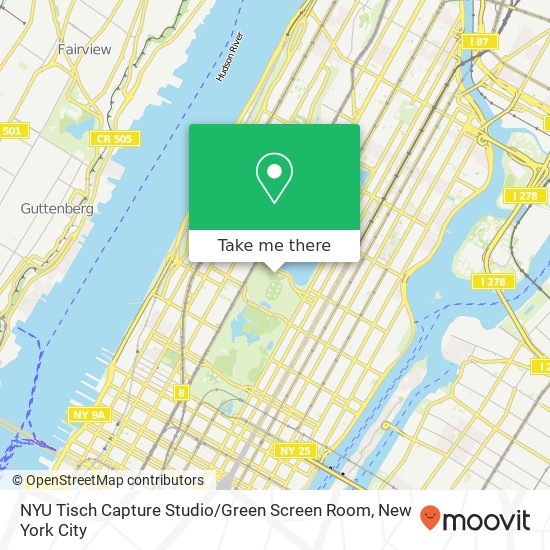 NYU Tisch Capture Studio / Green Screen Room map