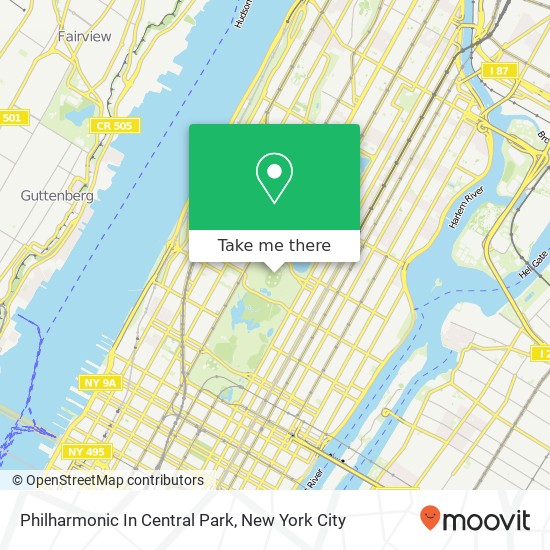 Philharmonic In Central Park map