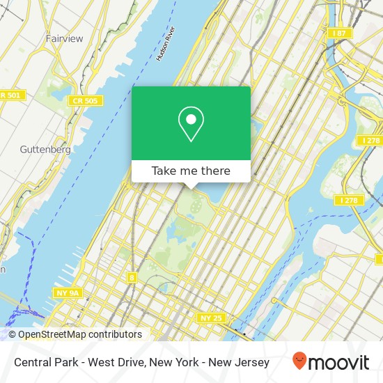 Central Park - West Drive map