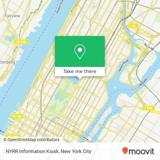 NYRR Information Kiosk map