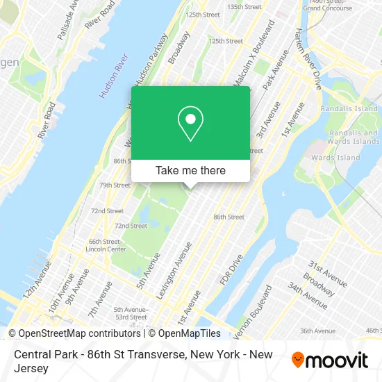Central Park - 86th St Transverse map