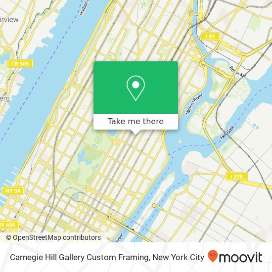 Carnegie Hill Gallery  Custom Framing map